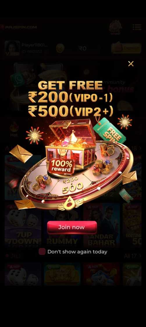 Rajspin Game App login and registration screen